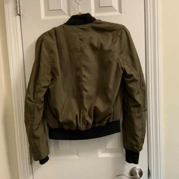 Design Lab army green bomber jacket - Picture 5 of 7